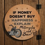 Motorcycle Enthusiast Gift Hanging Motorbike Sign For Man Cave