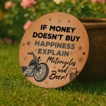 Motorcycle Enthusiast Gift Hanging Motorbike Sign For Man Cave