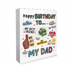 Dad Gift For Birthday Dad Building Block Dad Plaque Gift
