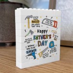 Cute Gift For Dad For Fathers Day Best Daddy Gift Brick Block