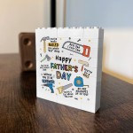 Cute Gift For Dad For Fathers Day Best Daddy Gift Brick Block