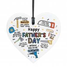 Funny Gift For Dad For Fathers Day Heart Nailed Being A Dad