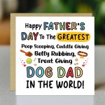 Happy Fathers Day Card From The Dog Funny Card For Him