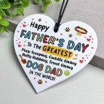 Fathers Day Gift For Greatest Dog Dad Funny Gift For Dad Heart