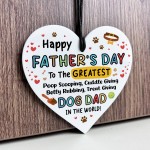 Fathers Day Gift For Greatest Dog Dad Funny Gift For Dad Heart