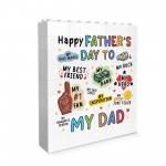 Gift For Dad For Fathers Day Dad Building Block Dad Plaque Gift 