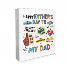 Gift For Dad For Fathers Day Dad Building Block Dad Plaque Gift 