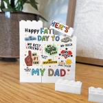 Gift For Dad For Fathers Day Dad Building Block Dad Plaque Gift 