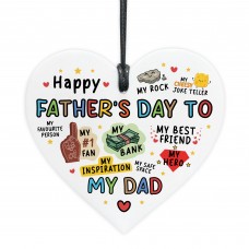 Fathers Day Gift For Dad Acrylic Heart Gift For Fathers Day