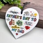 Fathers Day Gift For Dad Acrylic Heart Gift For Fathers Day