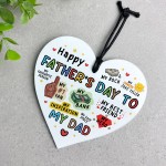 Fathers Day Gift For Dad Acrylic Heart Gift For Fathers Day