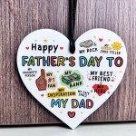 Fathers Day Gift For Dad Acrylic Heart Gift For Fathers Day