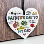 Fathers Day Gift For Dad Acrylic Heart Gift For Fathers Day