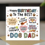 Happy Birthday Card From The Dog Funny Birthday Card For Dad