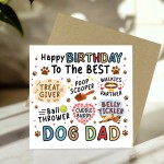 Happy Birthday Card From The Dog Funny Birthday Card For Dad