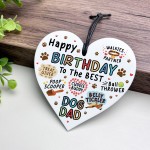 Birthday Day Gift From Dog Funny Gift For Dad Hanging Heart