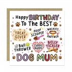 Birthday Card From The Dog Birthday Card For Best Dog Mum