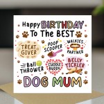 Birthday Card From The Dog Birthday Card For Best Dog Mum