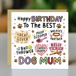 Birthday Card From The Dog Birthday Card For Best Dog Mum