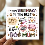 Birthday Card From The Dog Birthday Card For Best Dog Mum