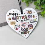 Happy Birthday Gift For Best Dog Mum Funny Gift For Mum Heart
