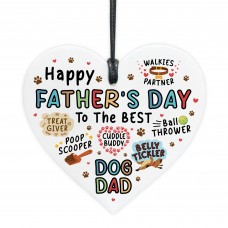 Fathers Day Gift From Dog Funny Gift For Dad Hanging Heart