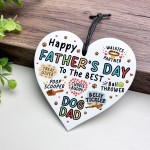 Fathers Day Gift From Dog Funny Gift For Dad Hanging Heart