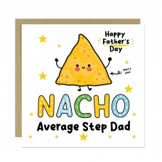 Fathers Day Card For Step Dad NACHO Average Step Dad Card Funny