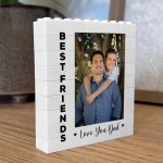 Personalised Best Friend Brick Photo Block Gift for Dad