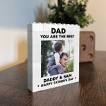 Daddy Gift Best Dad Gift Brick Photo Block Fathers Day Gift