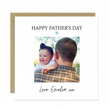 Personalised Happy Fathers Day Card With Photo Fathers Day Card