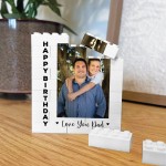 Personalised Dad Gift Love You Dad Gift Brick Photo Block