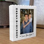 Personalised Dad Gift Love You Dad Gift Brick Photo Block
