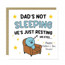 FUNNY Dad Card For Fathers Day Hes Just Resting His Eyes Humour