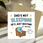 FUNNY Dad Card For Fathers Day Hes Just Resting His Eyes Humour