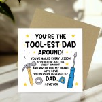 Dad Card For Fathers Day Tool-est Dad Around Funny Birthday Card