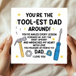 Dad Card For Fathers Day Tool-est Dad Around Funny Birthday Card