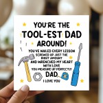 Dad Card For Fathers Day Tool-est Dad Around Funny Birthday Card