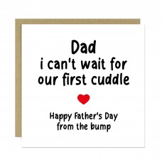 Fathers Day Card From Bump Novelty Card From Baby Boy Girl Baby