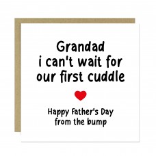 Grandad Fathers Day Card From Bump Novelty Card From Baby Boy