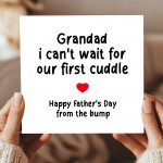 Grandad Fathers Day Card From Bump Novelty Card From Baby Boy