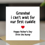 Grandad Fathers Day Card From Bump Novelty Card From Baby Boy