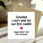 Grandad Fathers Day Card From Bump Novelty Card From Baby Boy