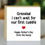 Grandad Fathers Day Card From Bump Novelty Card From Baby Boy