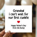 Grandad Fathers Day Card From Bump Novelty Card From Baby Boy