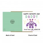Happy Fathers Day Card For Daddy From Your Little Monster