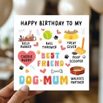 Happy Birthday Card From The Dog Birthday Card For Best Dog Mum