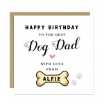 Personalised Card For Best Dog Dad Card With Envelope Birthday