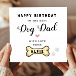 Personalised Card For Best Dog Dad Card With Envelope Birthday