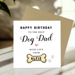 Personalised Card For Best Dog Dad Card With Envelope Birthday